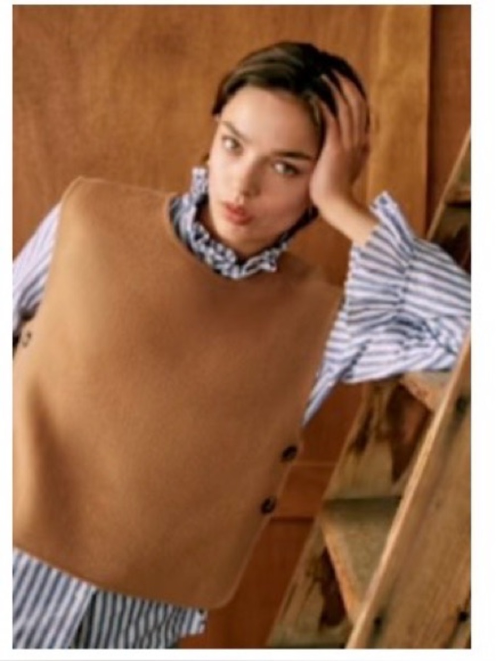 Sezane Aaron Jacket Camel - Size 10